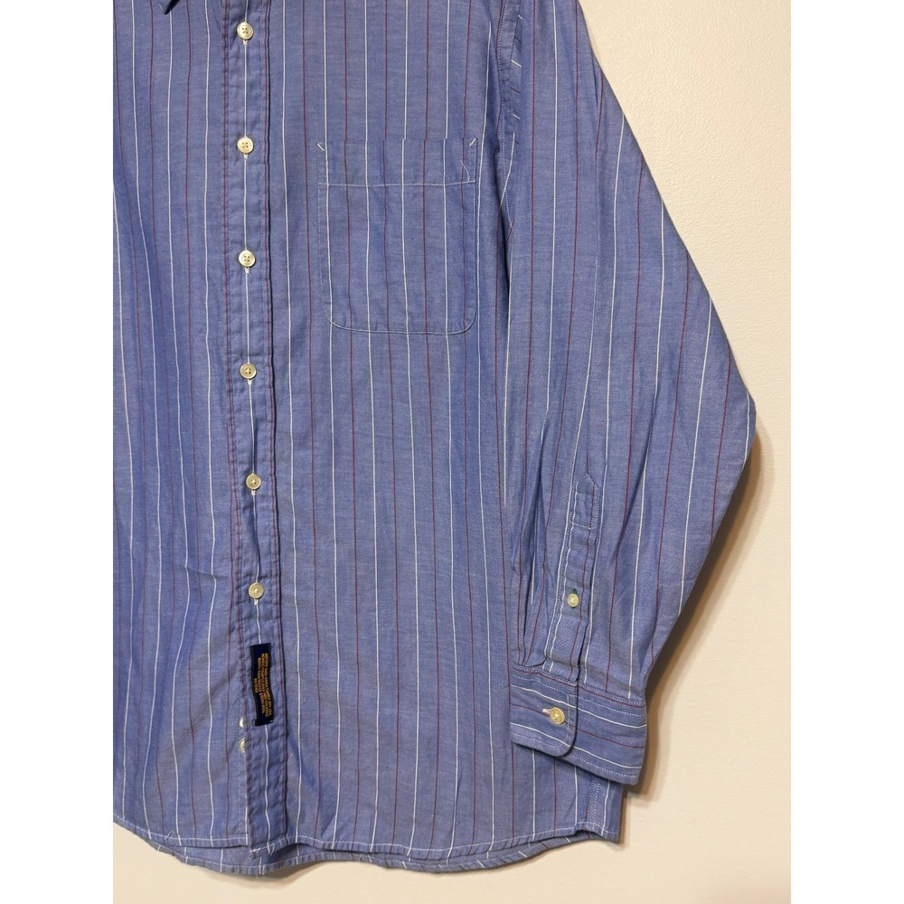 Tommy Hilfiger Old Money Button Down Shirt Mens Size 15-33 Vintage Pinstripe - Picture 6 of 7